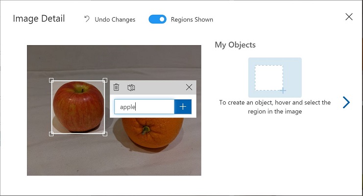 A tagged object in an image