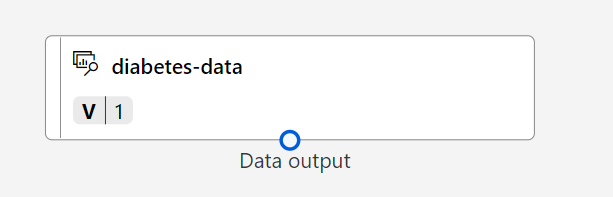 Screenshot: Dataset „diabetes-data“ im dem Designer-Canvas