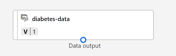 Captura de tela do conjunto de dados diabetes-data na tela do designer.