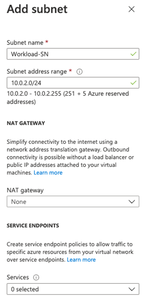 Subnetz hinzufügen