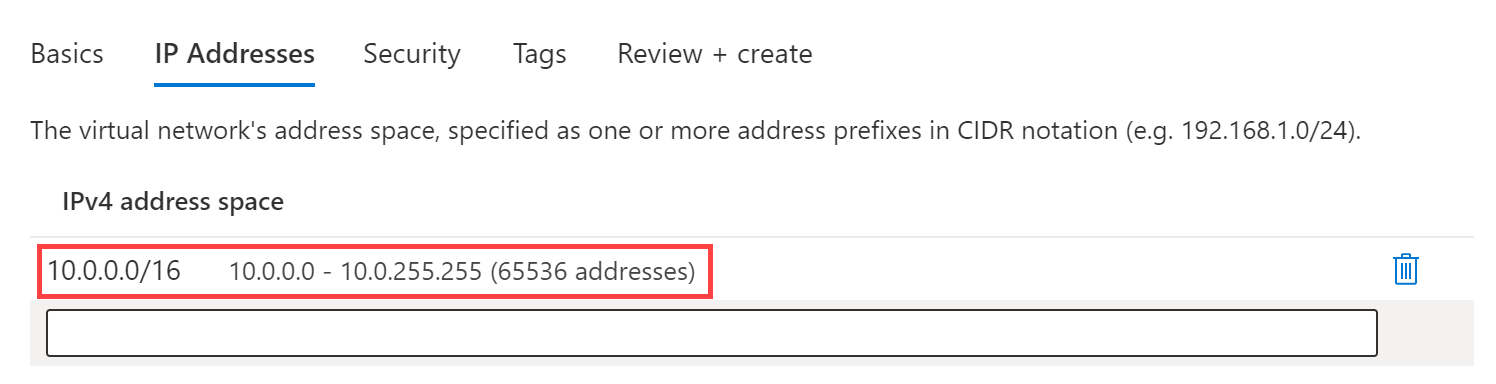 IP-Adresskonfiguration für die Bereitstellung virtueller Azure-Netzwerke 