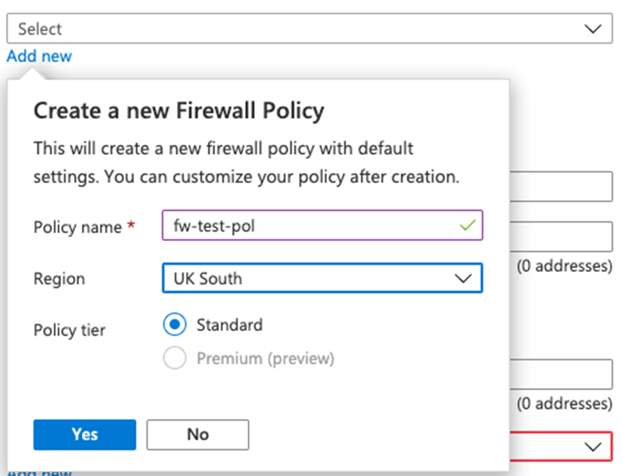 Creación de una directiva de firewall
