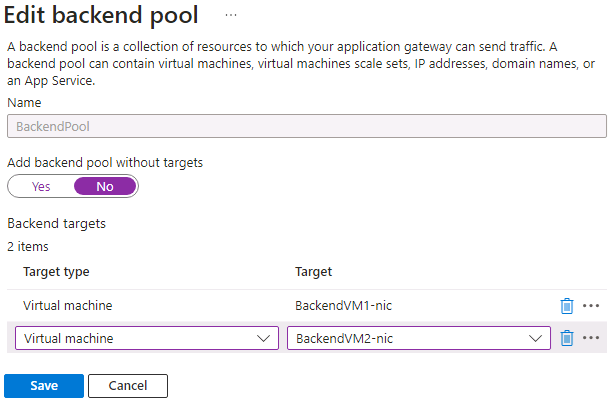 Agregar back-ends de destino a un grupo de back-end en Azure Portal