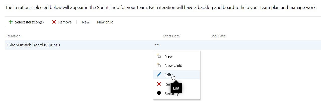 迭代选项卡编辑设置的屏幕截图。
