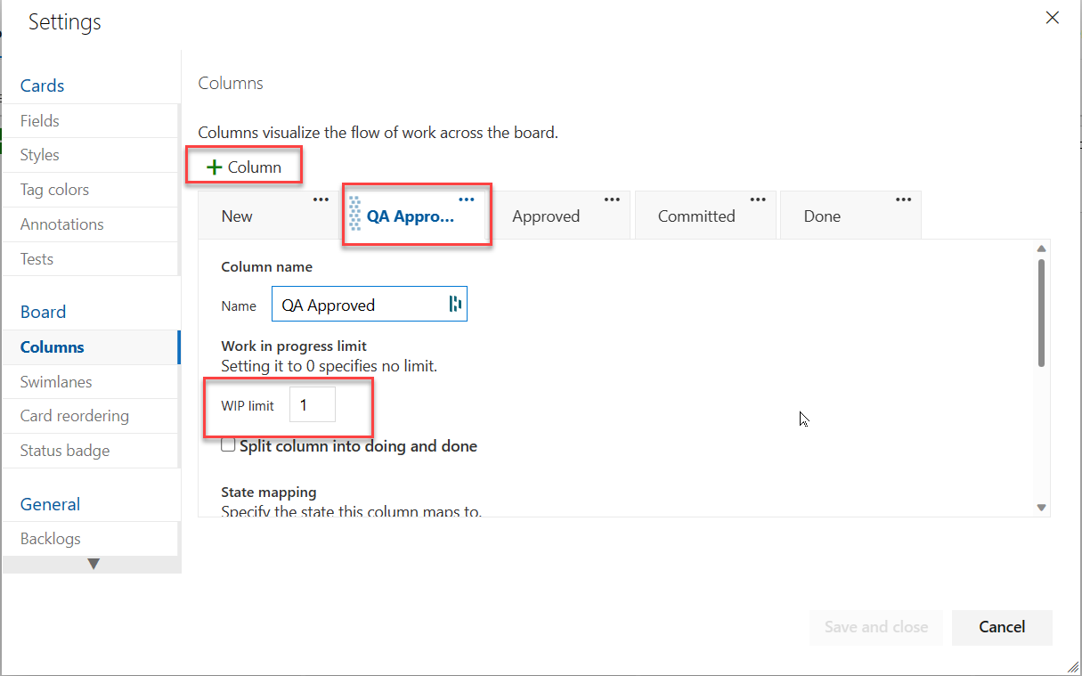 WIP 设置的屏幕截图。