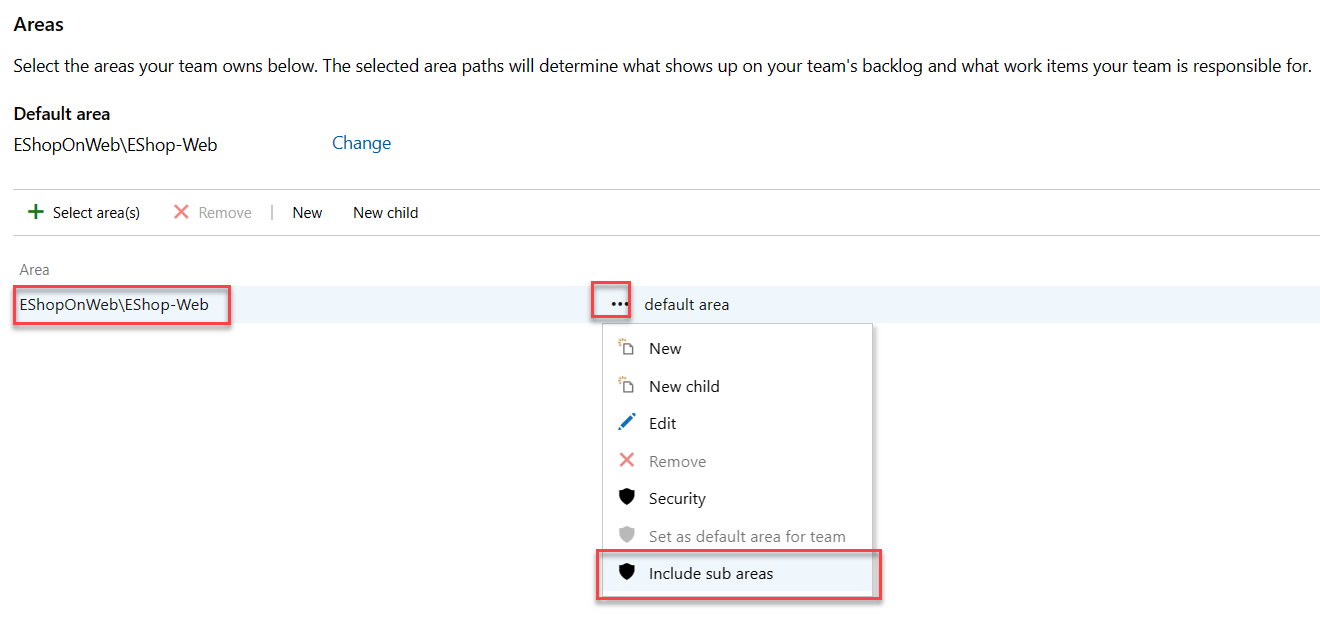 “区域”选项卡下的“包含子区域”选项的屏幕截图。