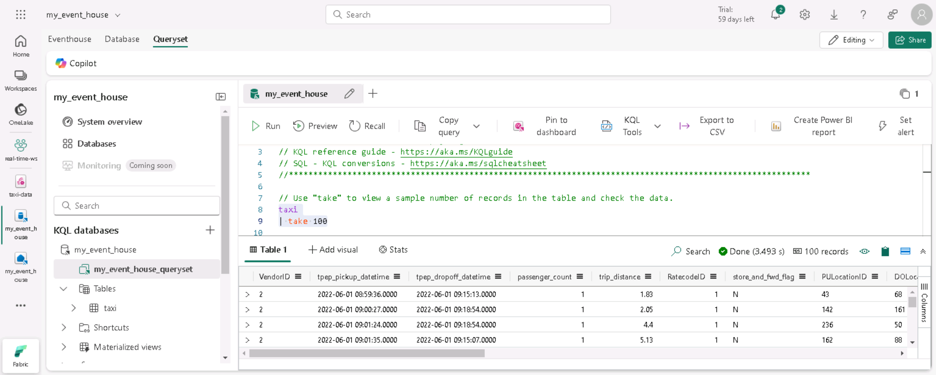 Screenshot of a KQL query.