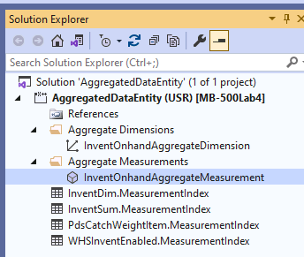 A screenshot of the aggregated data entity with nodes.