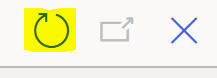 Capture d’écran de l’icône Actualiser