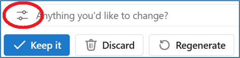 Screenshot showing the edit prompt option in Copilot for Outlook.