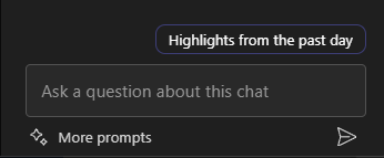 Screenshot showing Open Copilot in Teams Chat.