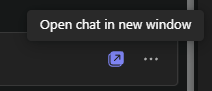 Screenshot showing Open chat in new window option.