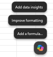 Copilot icon in Excel.