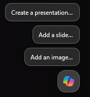 Copilot icon in PowerPoint.
