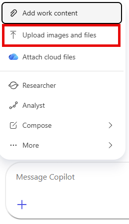 Add content Copilot chat.