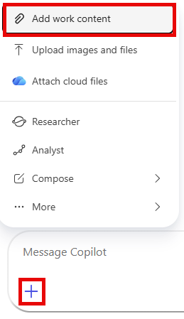 Add content Copilot chat.