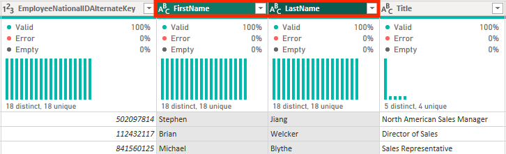 Multi-select two columns to create single column