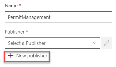 Add new publisher - screenshot