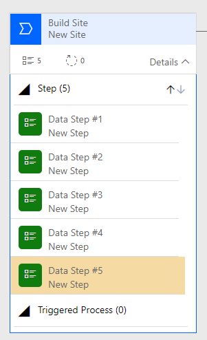 business process flow steps - screenshot