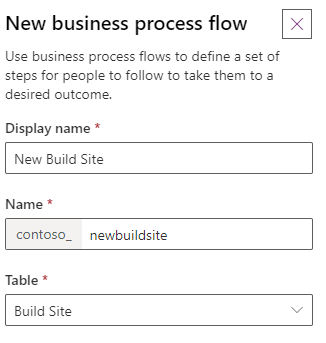 new business process flow name - screenshot
