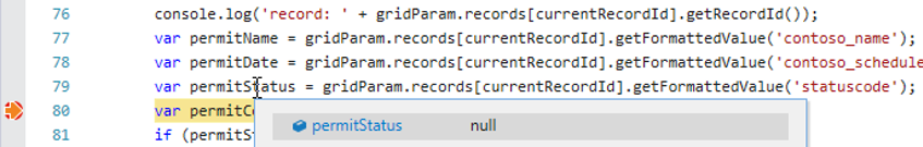 Null permit status - screenshot