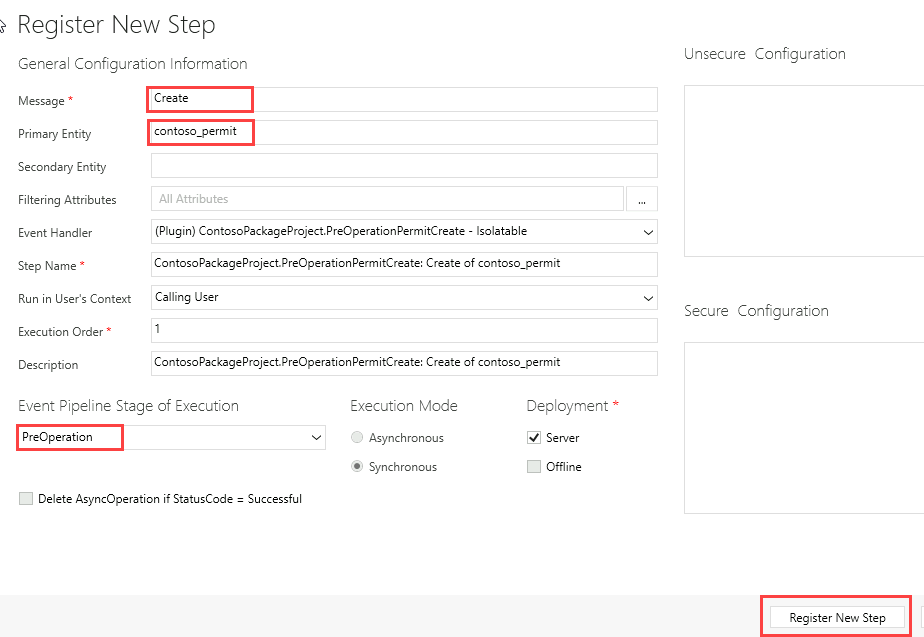 Register step - screenshot