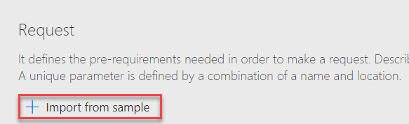 Import request from sample - screenshot