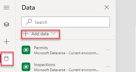 Add data - screenshot