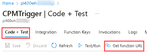 Get function URL - screenshot