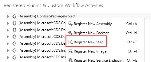 Register new step - screenshot