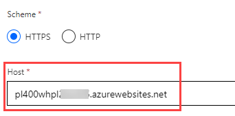 Paste host URL - screenshot 