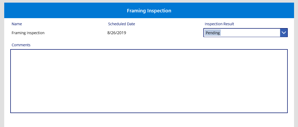 Form layout - screenshot