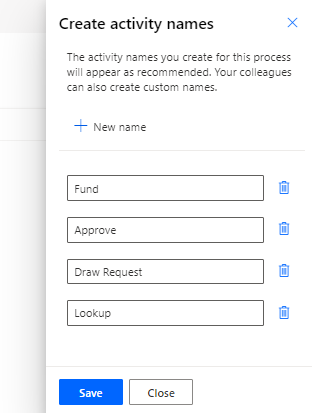 create listed activities