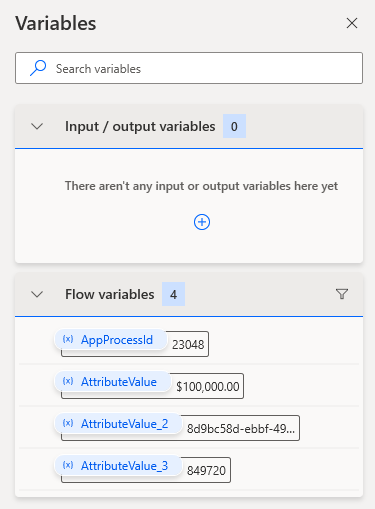 review flow variables