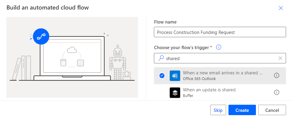 name and create the flow