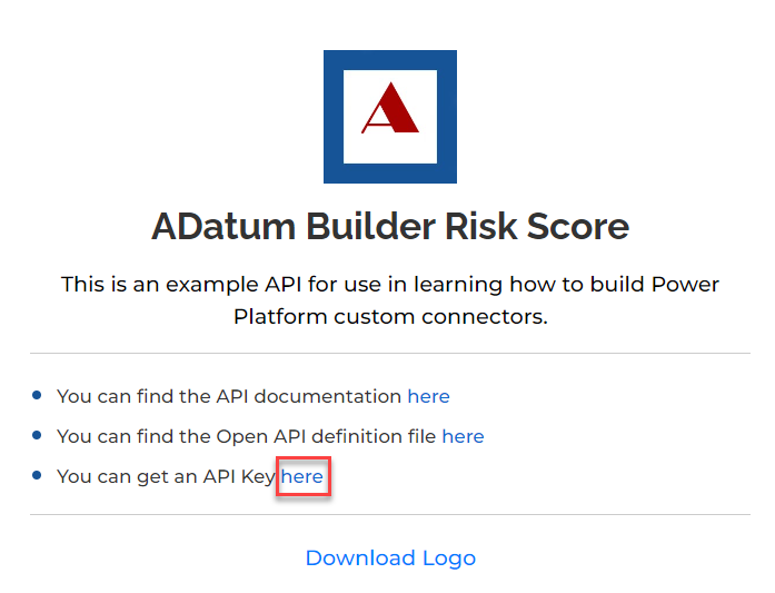 download API key