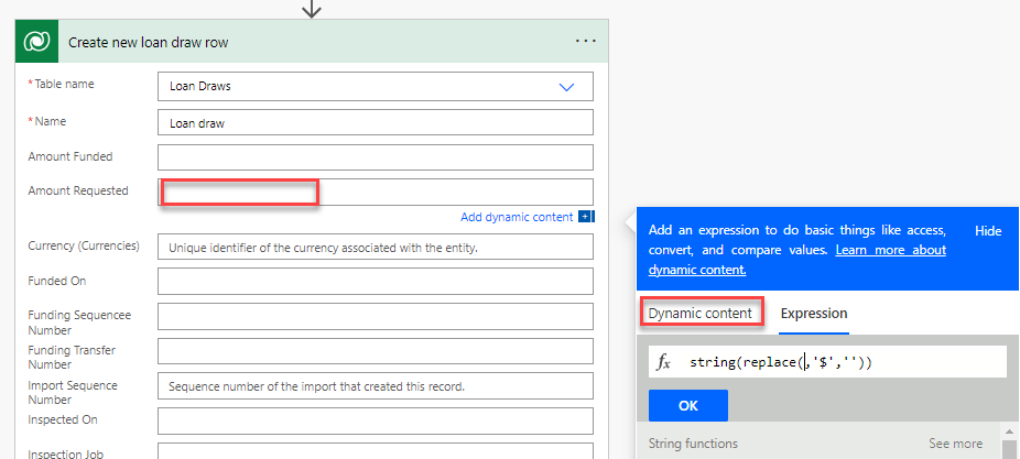 select and complete as described