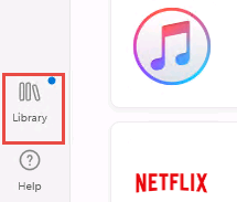 Select My Library from the three dots menu