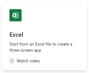 Captura de tela de Iniciar do Excel.