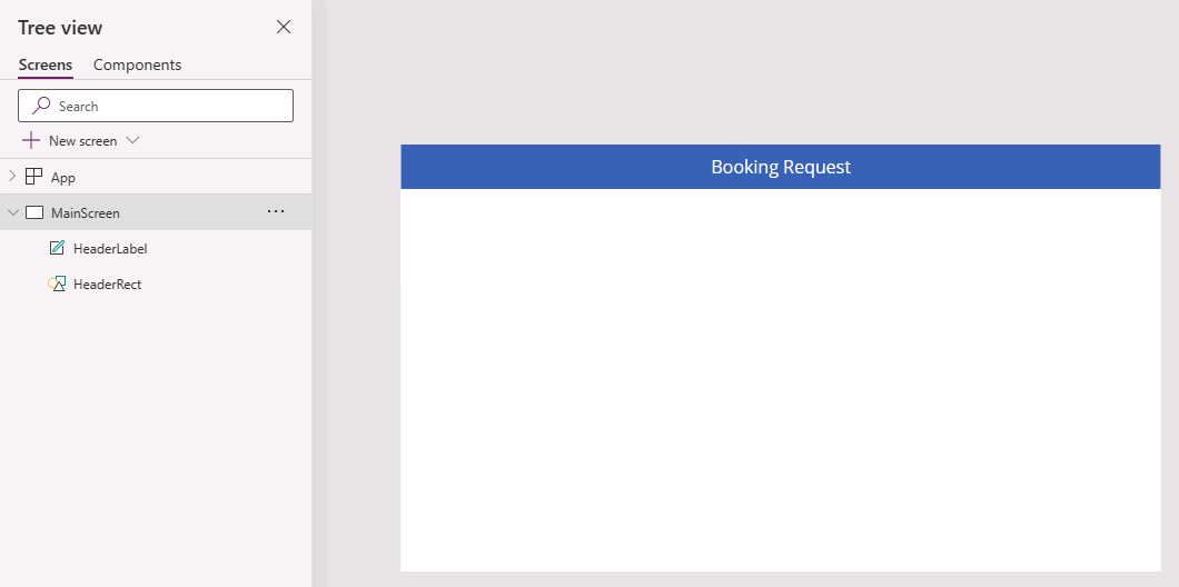 Screenshot of the main screen with header.