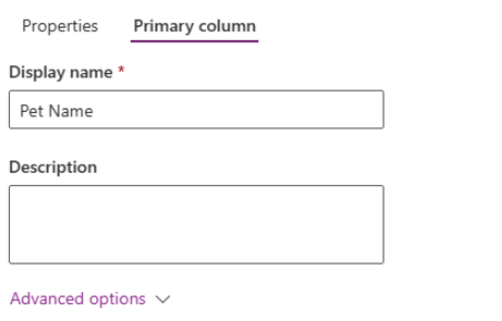 Screenshot of primary column.