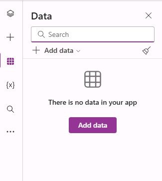 Screenshot of Data pane.