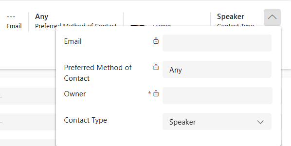 Screenshot showing how to set the Contact Type field on a form.
