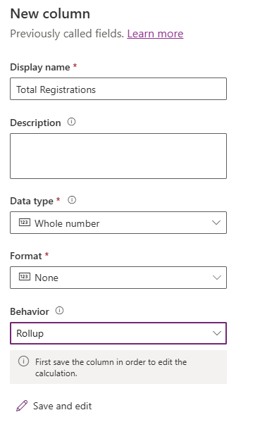 Screenshot of Total Registrations column.