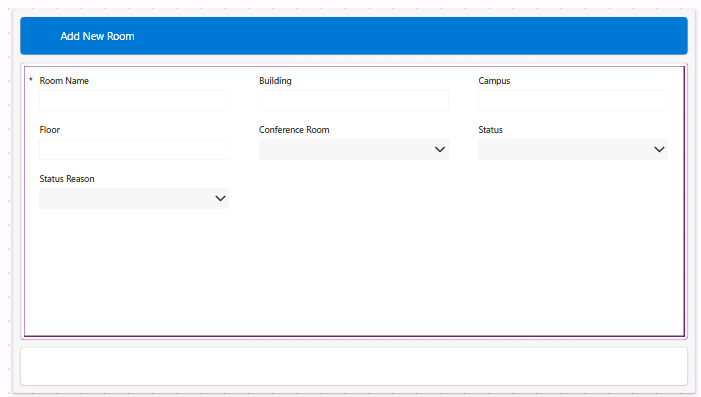 Screenshot of form after fields have been removed.