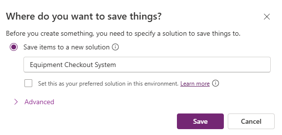 Screenshot of the solution that will be created.