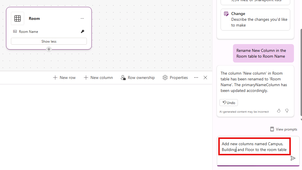 Screenshot showing using Copilot to Add items