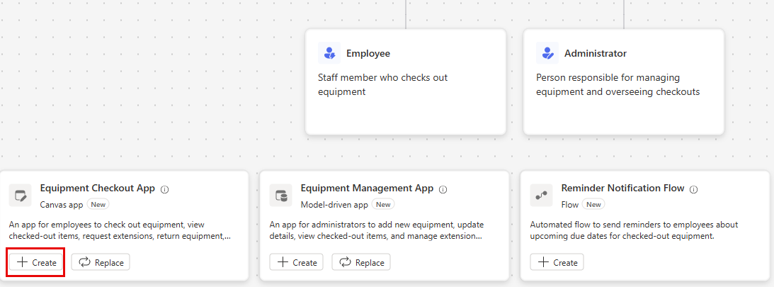 Screenshot showing how to create an app.