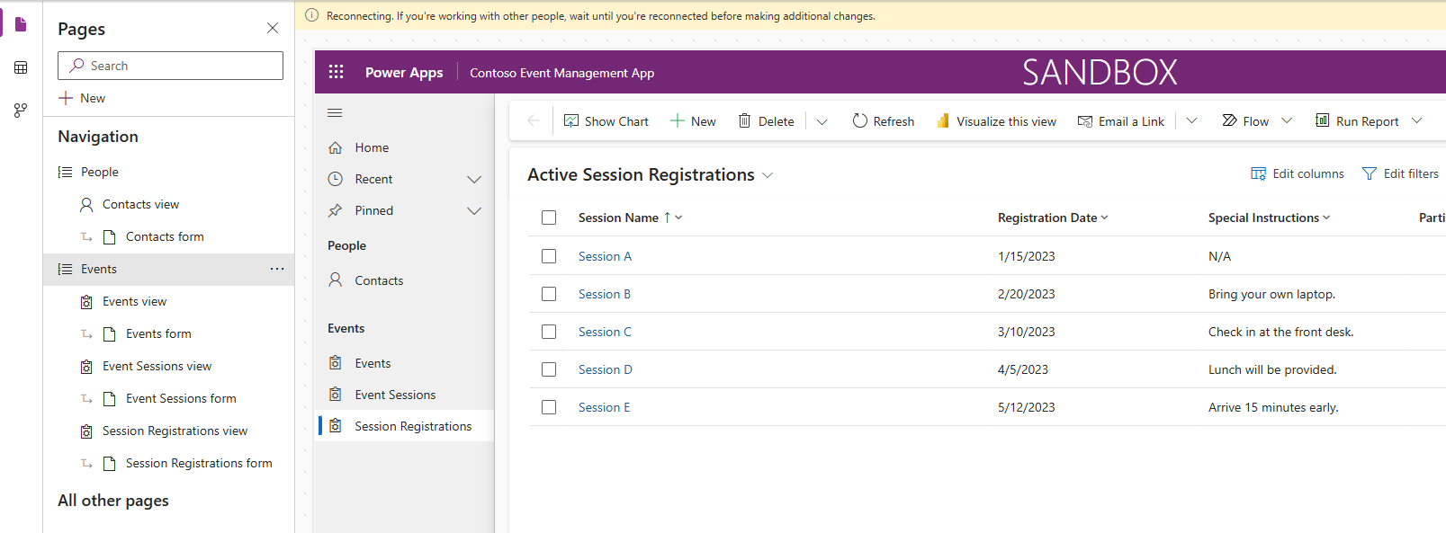 screenshot showing updated sitemap