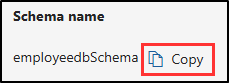 Screenshot showing the schema name after creating an EDM classifier.
